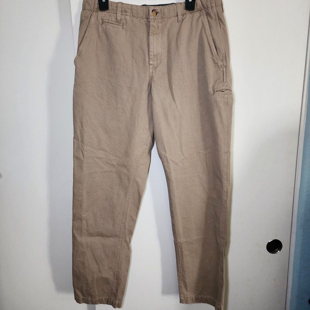 Carbon 2 Cobalt Chino Pants Mens 33x32 Khaki Excellent Textured Cotton Utility